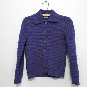 50s Vtg Wool CARDIGAN Sweater, Pinup by Garland Bulkieknit in Lilac, Clearance